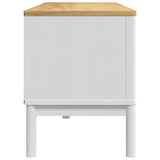 TV Cabinet "FLORO" White 114x43x55 cm Solid Wood Pine 374015