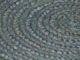 Handmade Rug Jute Round 120 cm Olive Green 133669