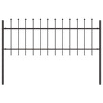 Garden Fence Grey 6.8 x 0.6 m Powder-coated steel 3334068