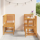 Garden Bistro Set 5 pcs Brown Solid acacia wood 3328696