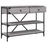 Console Table with Drawers and Shelves Grey Sonoma Engineered Wood 833406