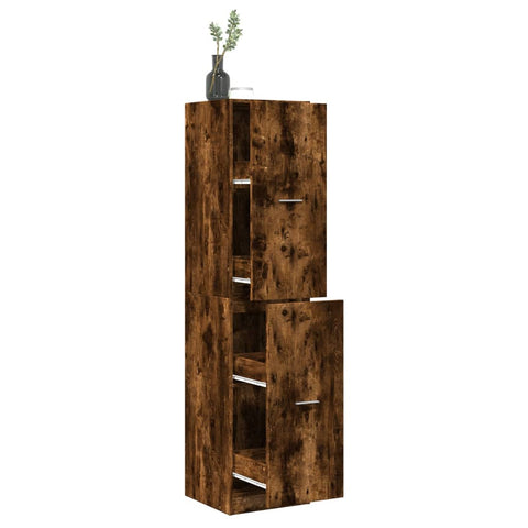 Apothecary Cabinet Smoked Oak 40x41x174.5 cm Engineered Wood 3309649