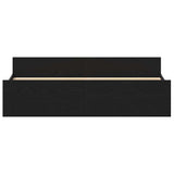Bed Frame without Mattress Black Oak 200x200 cm Engineered Wood 3329305