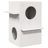 Cat House White 43x43x60 cm Solid Wood Pine 859302