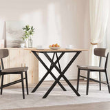 Dining Table X-Frame 90x90x75 cm Solid Wood Pine and Steel 3282696