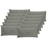 Cushion Cover 12 pcs HOUTEN Dark Grey 40 x 80 cm Flannel 918426