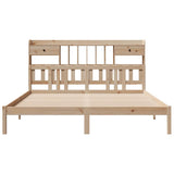 Bookcase Bed without Mattress 180x200 cm Super King Solid Wood Pine 3322347