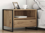 Bedside Table with Drawer 2 pcs Artisian Oak 50 x 39.5 x 50 cm 886677