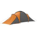 Camping Tent 6 Persons Grey and Orange 93186