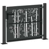 Garden Gate with Lock Black 110 x 105 cm Powder-Coated Steel 42015894