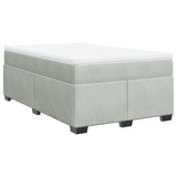 Box Spring Bed with Mattress Light Grey 120x200 cm Velvet 3285275