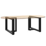 ZNTS Coffee Table Legs T-Shaped 2 pcs Black 60x25x cm Steel 4013032