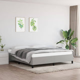 Bed Frame without Mattress Light Grey Super King Fabric 349860