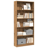 Bookcase Artisian Oak 80x24x176 cm Engineered Wood 857861