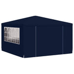 Professional Party Tent with Side Walls 4x4 m Blue 90 g/m 48526