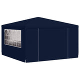 Professional Party Tent with Side Walls 4x4 m Blue 90 g/m 48526