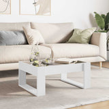 Coffee Table with Infinity LED White 70x53x30 cm 847630