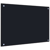 Kitchen Backsplashes 2 pcs Black 70x50 cm Tempered Glass 3315796