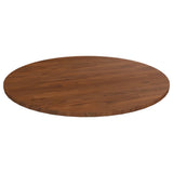 Round Table Top Dark Brown 70x1.5 cm Treated Solid Wood Oak 342969
