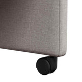Dining Chairs with Wheels 2 pcs Taupe 57 x 66 x 94 cm Fabric 42017813