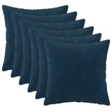 Cushion with Pillow HEERLEN 6 pcs Blue Microfiber Fleece 926627