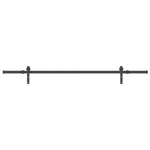 Sliding Door Hardware Kit 213.5 cm Steel Black 4009711