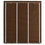 Wardrobe with Compartments and Rods Brown 150x45x175 cm Fabric 282454
