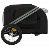 Pet Bike Trailer Black and Grey Oxford Fabric and Iron 93874