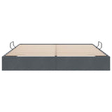 Storage Bed with Storage Dark Grey 193 x 203 cm Velvet 3370139