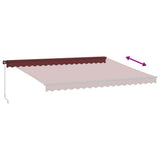 Manual Retractable Awning Burgundy 450x350 cm 3215002