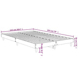 Bed Frame without Mattress Black 120x190 cm Small Double Engineered Wood 832086