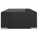 TV Stand/Monitor Riser Glass Black 40x25x11 cm 244134