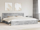 Bed Frame with Headboard Concerte 200 x 200 cm Solid Pine Wood 3410968