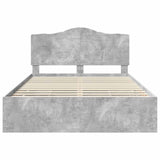 Bed Frame with Drawer Concrete Grey 140 x 200 cm Engineer Wood 3413411