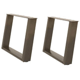 Coffee Table Legs U-Shaped 2 pcs Natural Steel 70x cm Steel 4012775