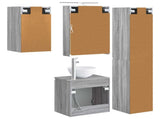 Bathroom Cabinet Set 5 pcs Grey Sonoma 50 x 14.5 x 70 cm 3407292
