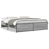 Bed Frame without Mattress Grey Sonoma 200x200 cm 3279870