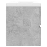 Sink Cabinet with Built-in Basin Concrete Grey Engineered Wood 3071562