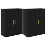 Wall-Mounted Cabinet 2 pcs Black Oak 69.5 x 34 x 90 cm 3394514