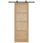 Sliding Door Manual ORKDAL Natural and black 83 x 232 cm 3333452