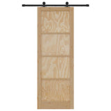 Sliding Door Manual ORKDAL Natural and black 83 x 232 cm 3333452