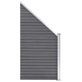 WPC Fence Set 5 Square + 1 Slanted 965x186 cm Grey 3053237