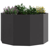 Planter Black 60 x 60 x 35 cm Steel 883738
