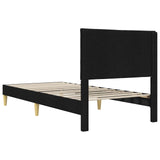 Bed Frame with Headboard Black 90 x 190 cm Fabric 42027614