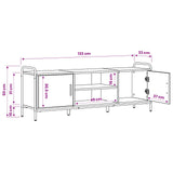 TV Cabinet 133 x 33 x 50 cm Black Oak Engineered Wood 8013716