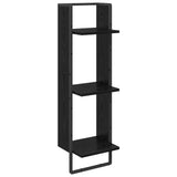 Wall Shelf Set 6 pcs Black Oak 100 x 25 x 30 cm Engineered Wood 882849