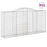 Arched Gabion Baskets 11 pcs 300x50x140/160 cm Galvanised Iron 3146746