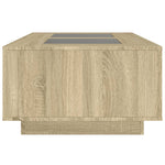 ZNTS Coffee Table with Infinity LED Sonoma Oak 116x69x40 cm 3284058