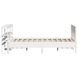 Bed Frame without Mattress White 150x200 cm King Size Solid Wood Pine 3306262