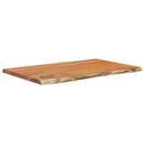 Table Top 60x40x2.5 cm Rectangular Solid Wood Acacia Live Edge 370608